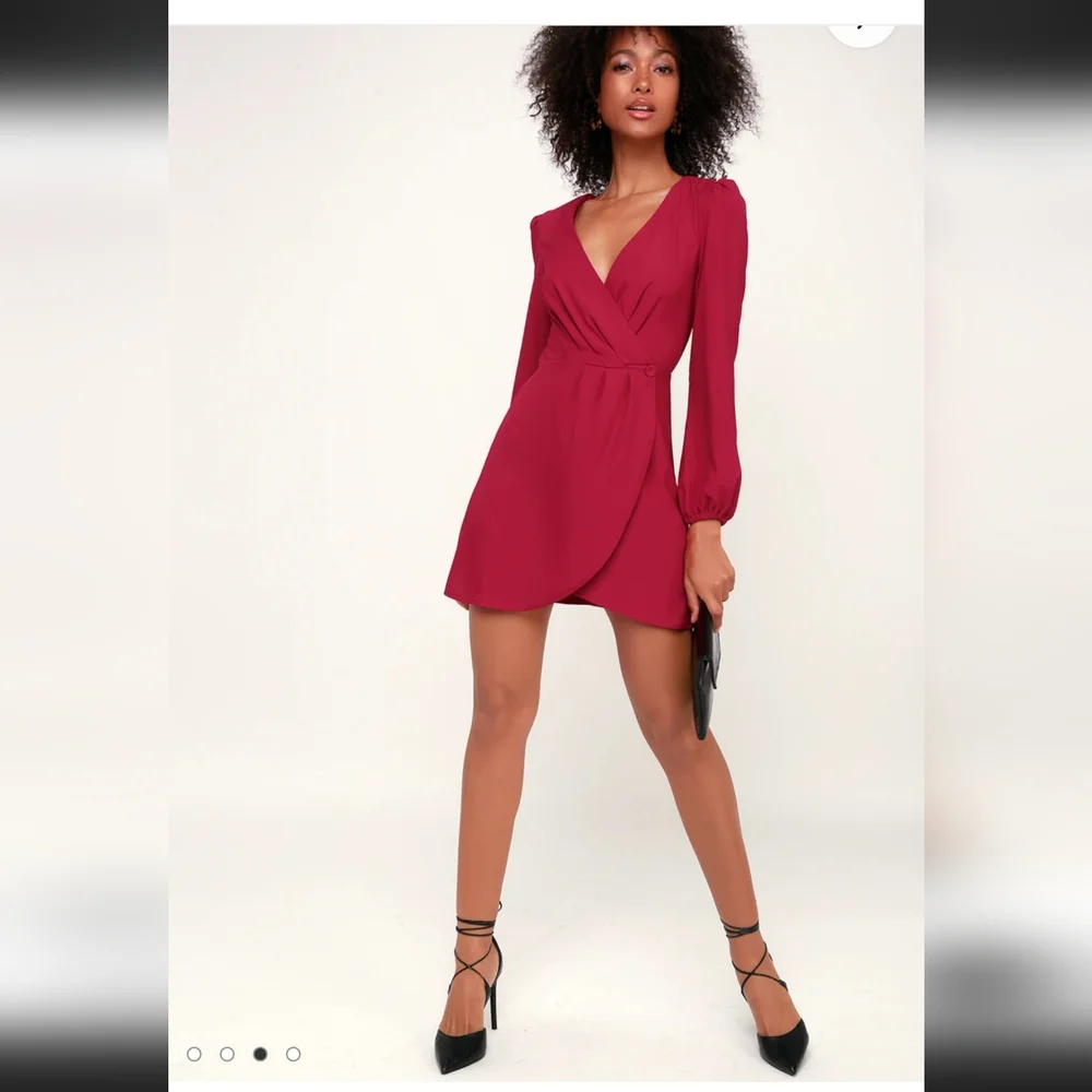 Fifth Label Raspberry wrap mini dress - Picture 2 of 11